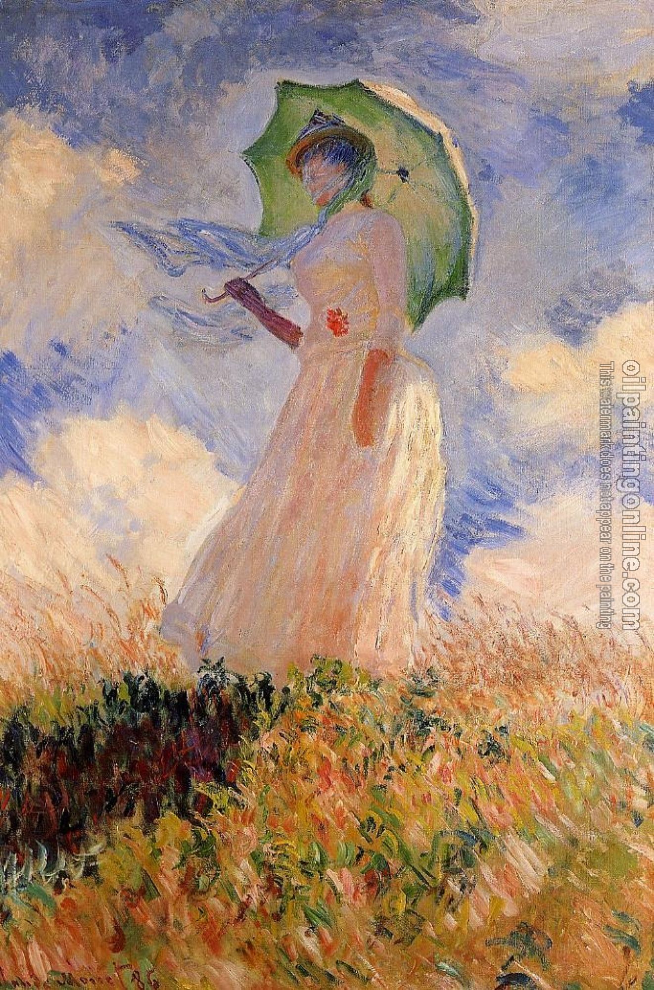 Monet, Claude Oscar - Woman with a Parasol